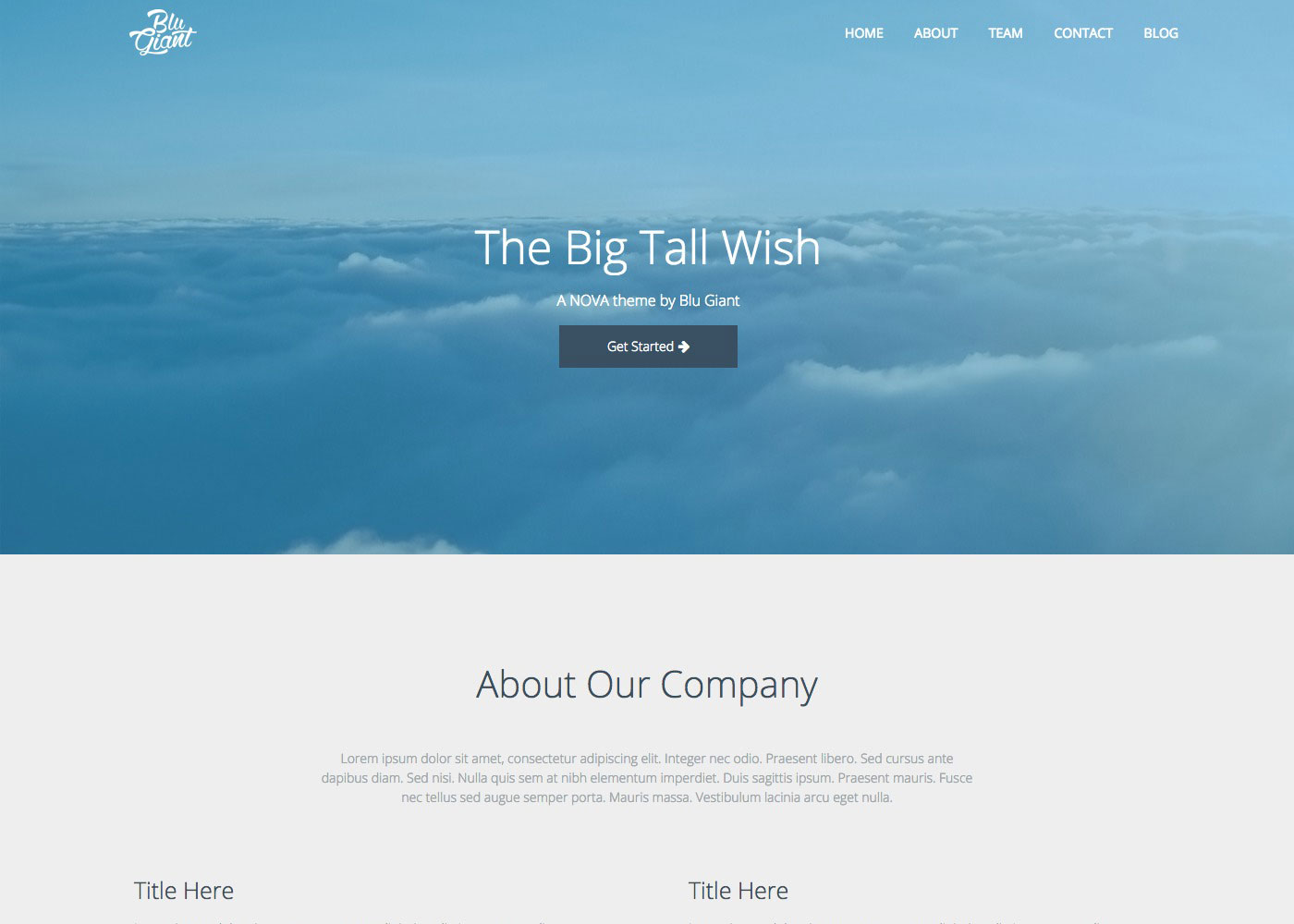 The Big Tall Wish theme